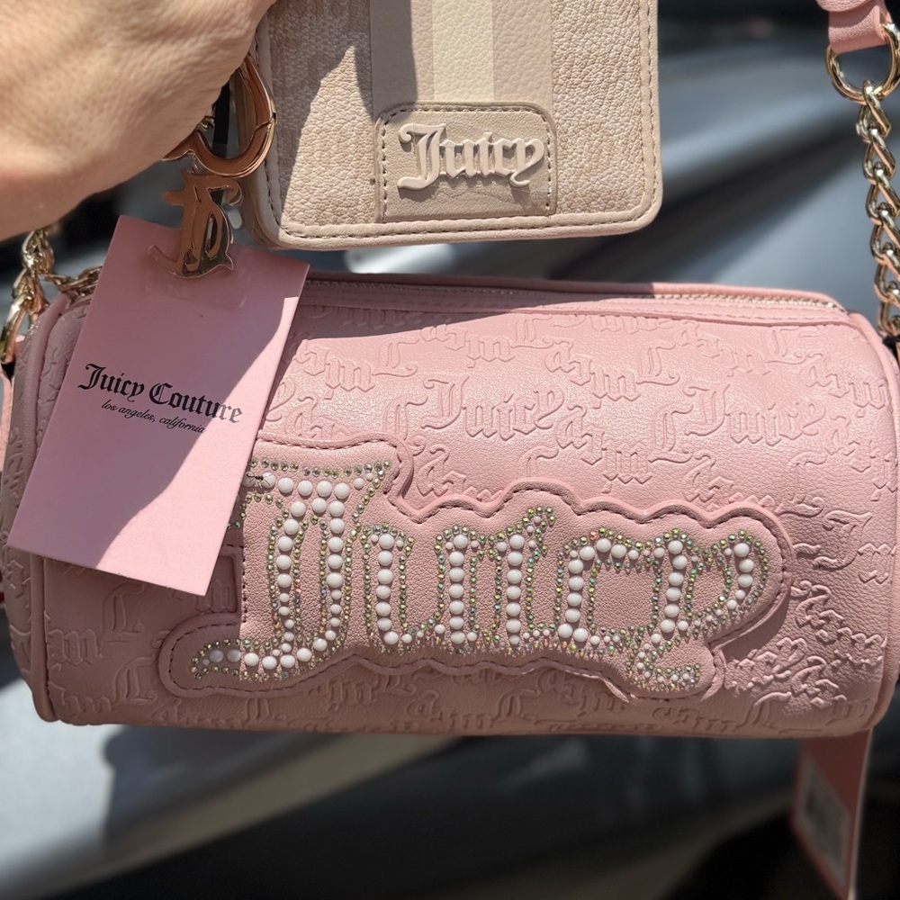 Juicy Couture Pink Rhinestone purse & wallet